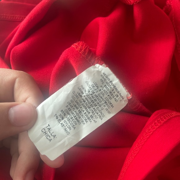 SOHO Gathered Shoulder Bodycon Red Mini Dress - Picture 6 of 6